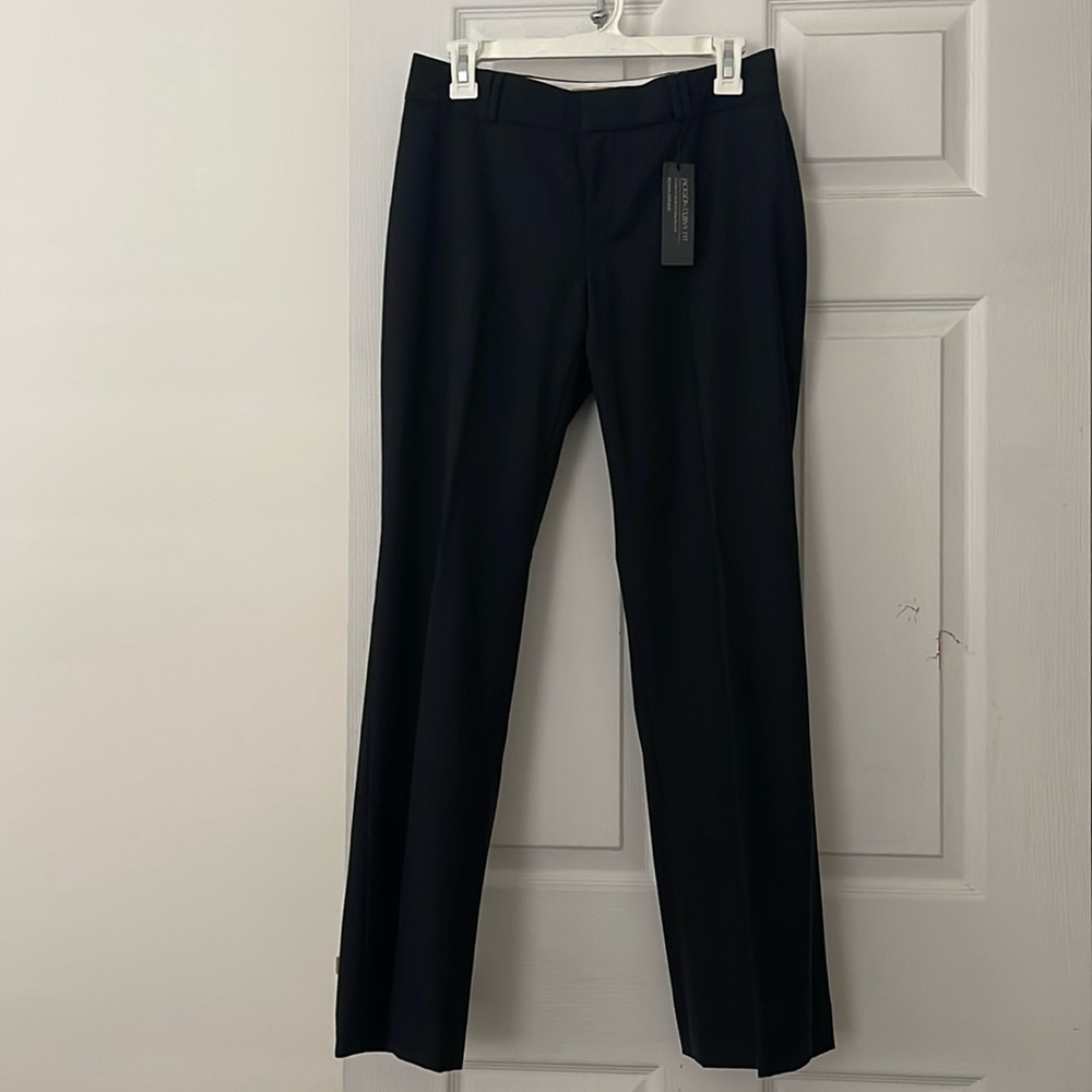 Banana Republic Jackson Curvy Fit Women Black Wool Trousers 4P